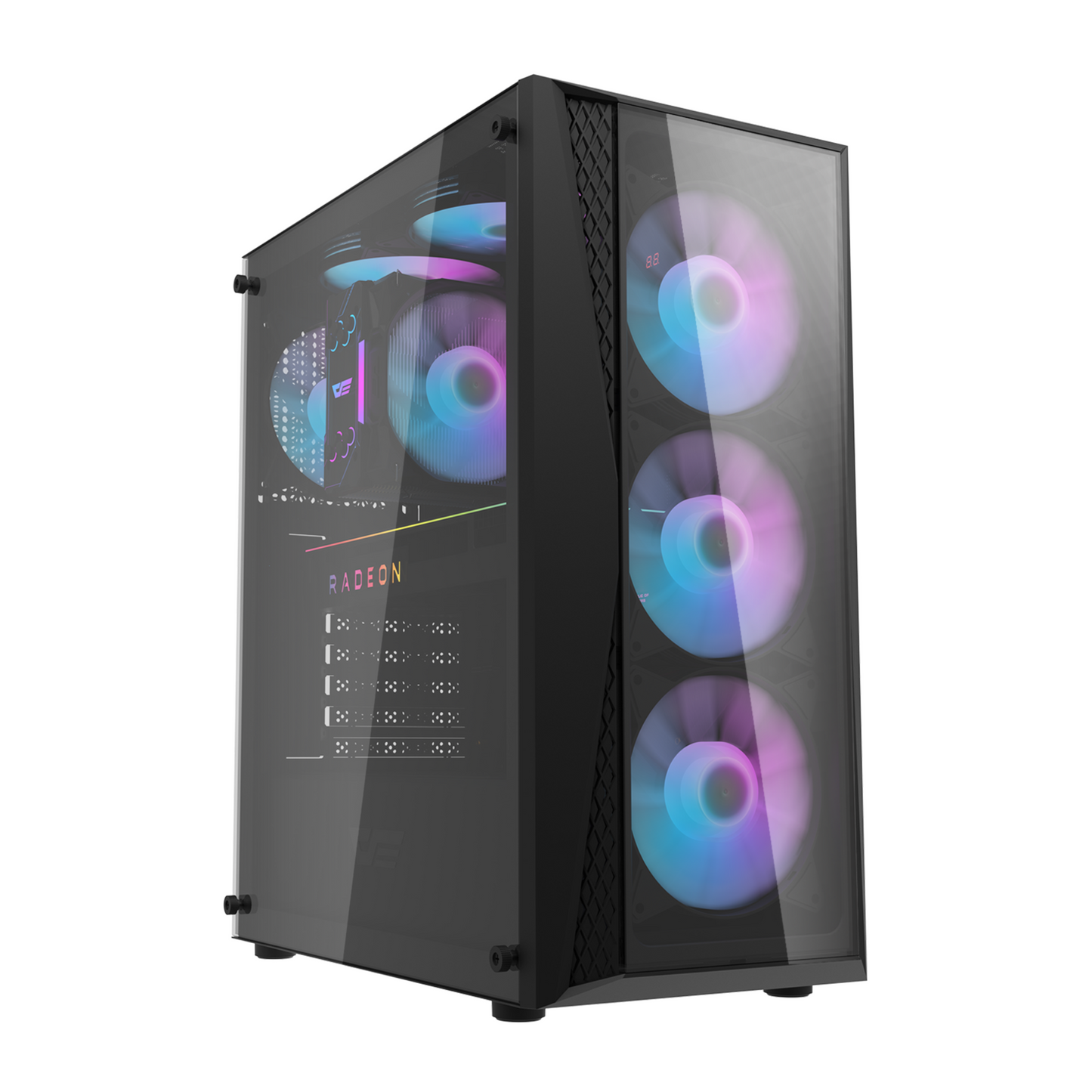 Gabinete DarkFlash DK352 (4 coolers) Negro/Blanco