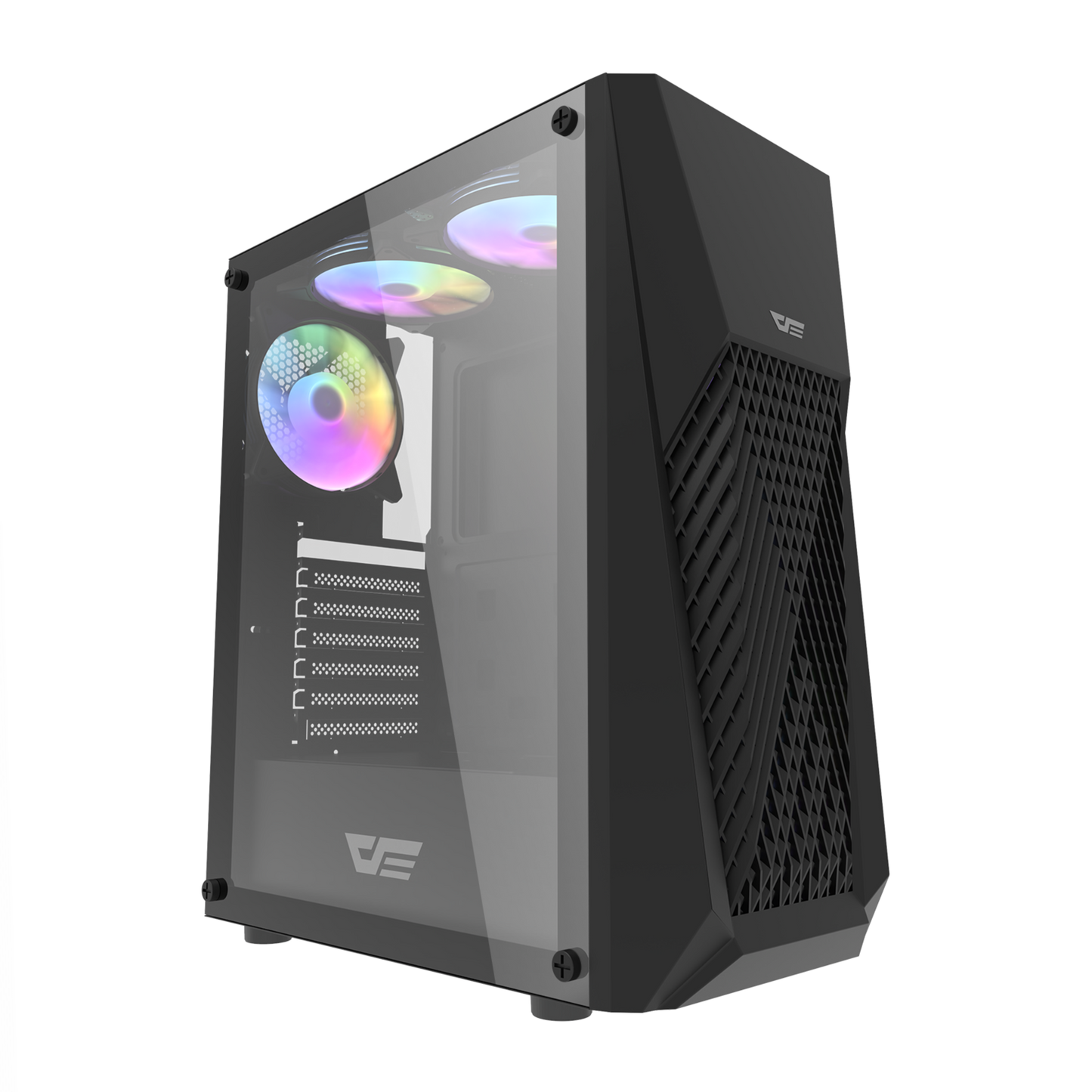 Gabinete DarkFlash DK150 (3 coolers) Negro/Blanco