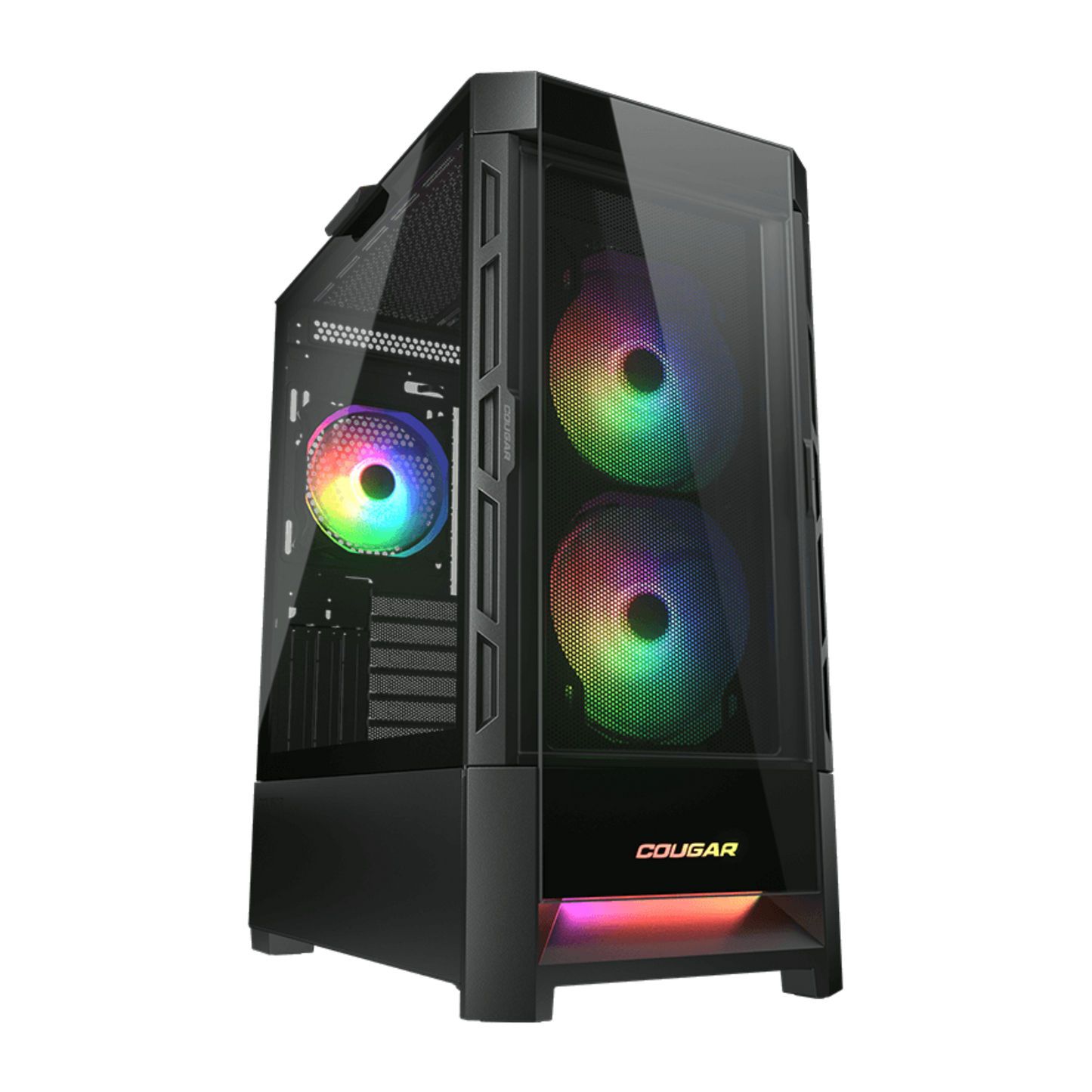 Gabinete Cougar Duoface ARGB (3 coolers) Mesh+Vidrio - Negro/Blanco
