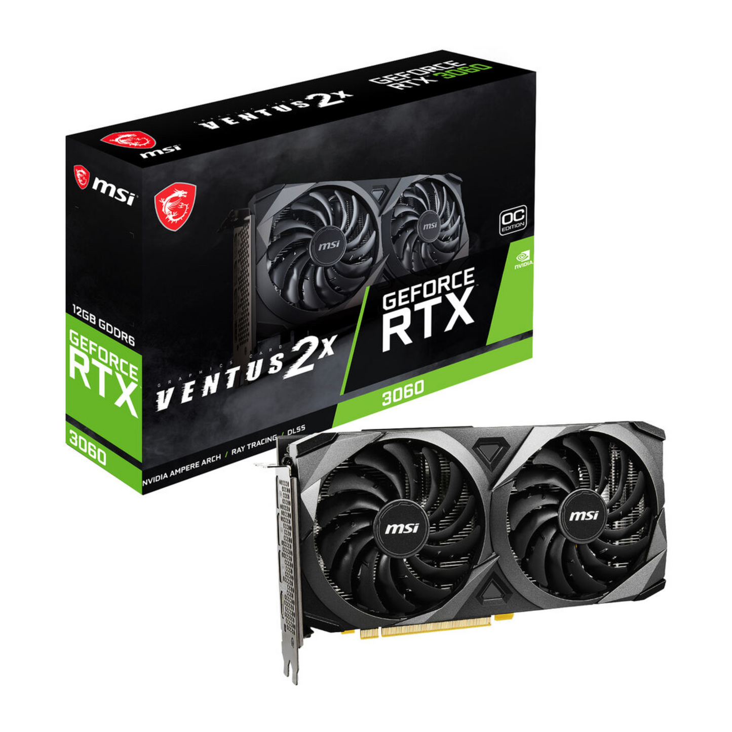 Placa de Video MSI RTX 3060 12GB GDDR6X Ventus 2X OC