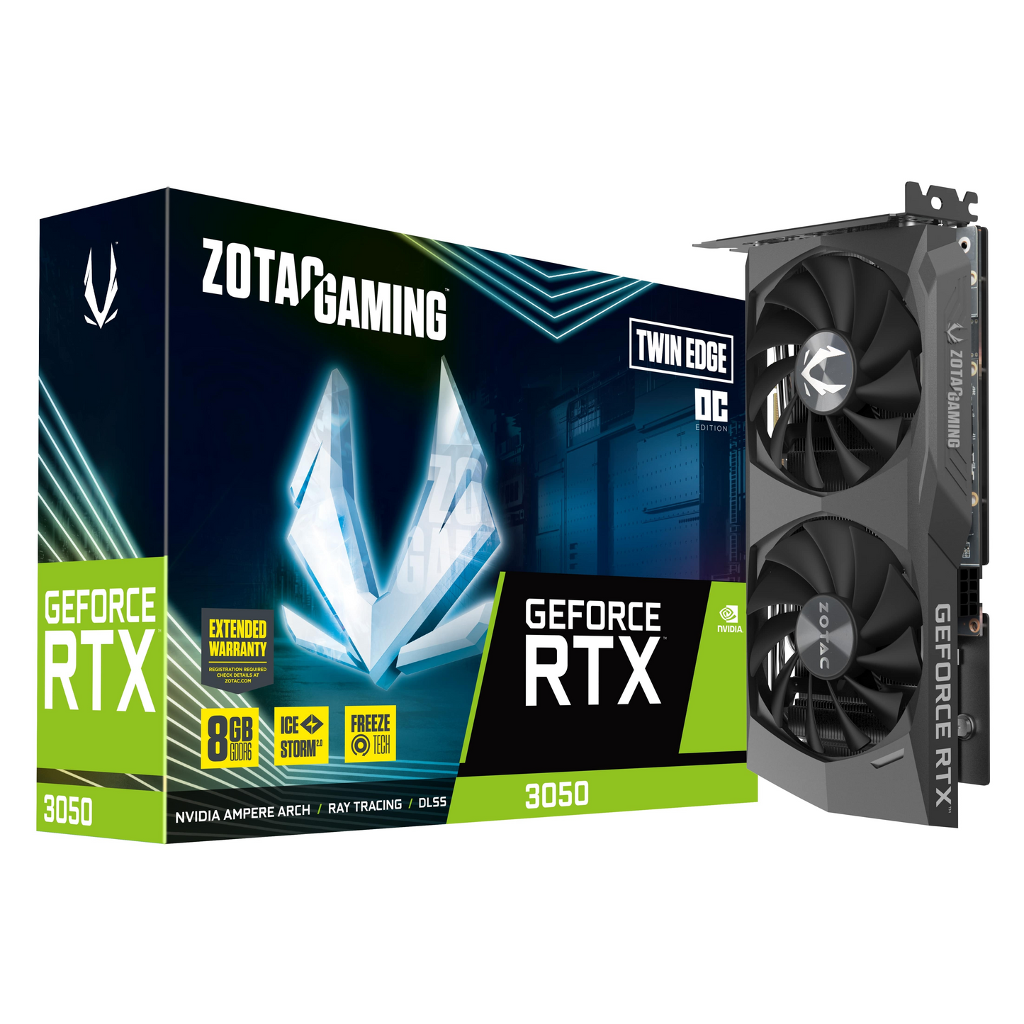 Placa de Video ZOTAC Gaming RTX 3050 8GB GDDR6X Twin Edge OC