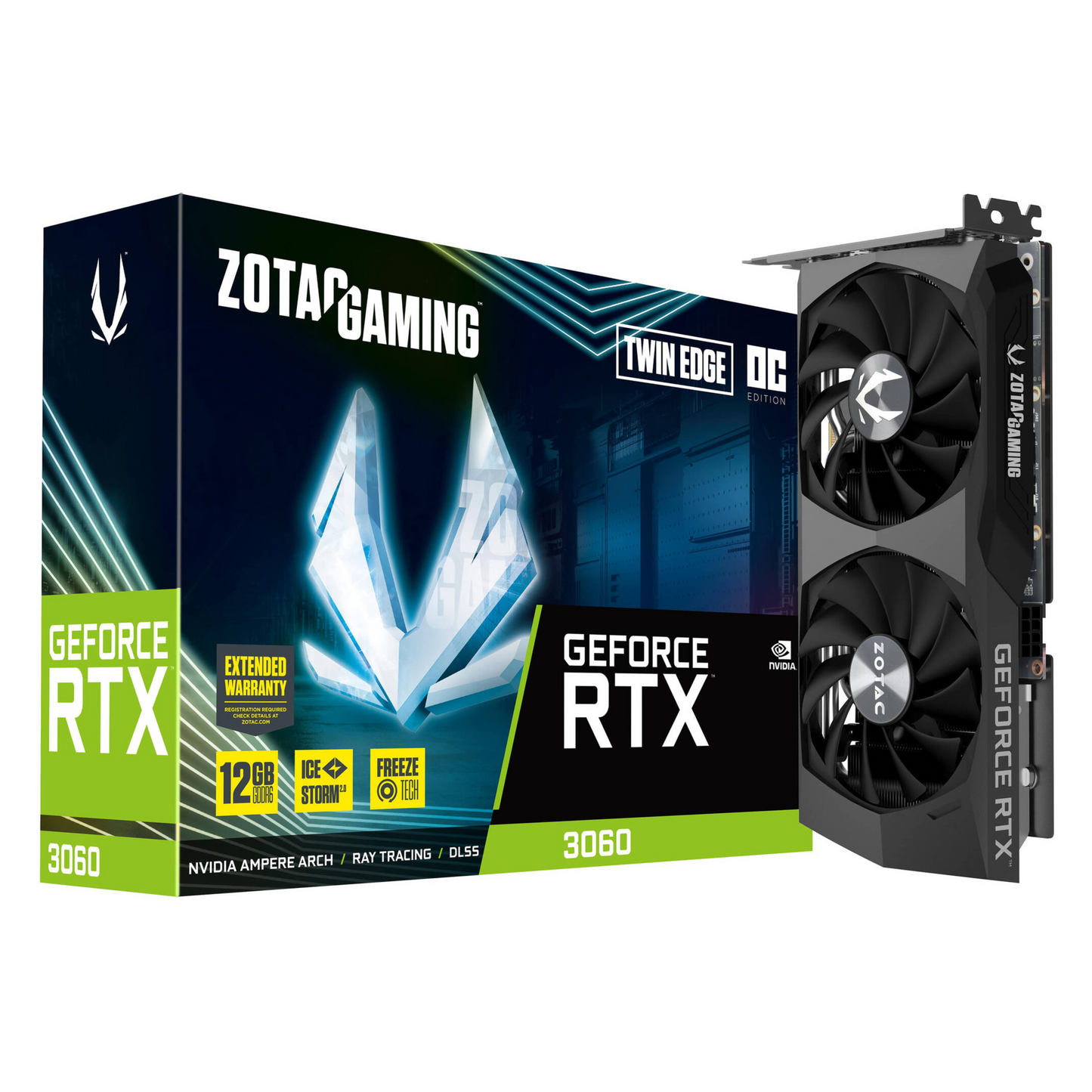 Placa de Video ZOTAC Gaming RTX 3060 12GB GDDR6X Twin Edge OC