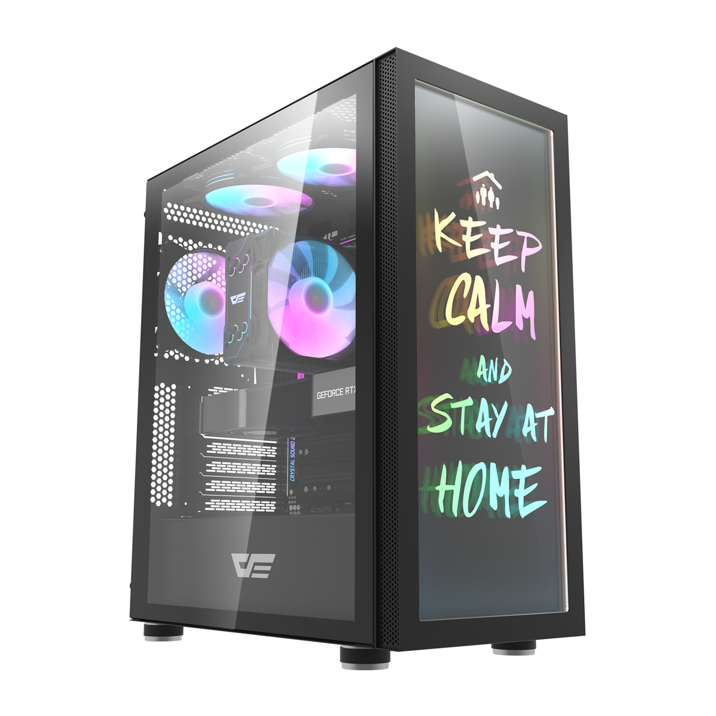Gabinete DarkFlash DK210 Graffiti Negro