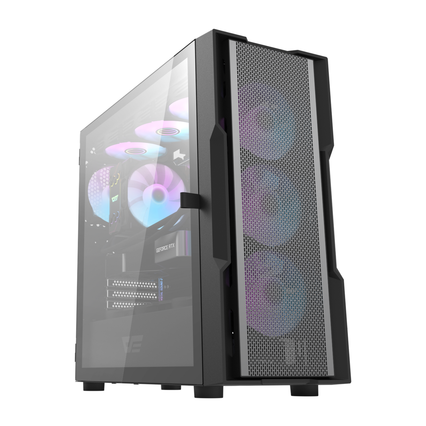 Gabinete DarkFlash DK431 (4 coolers) Negro/Blanco
