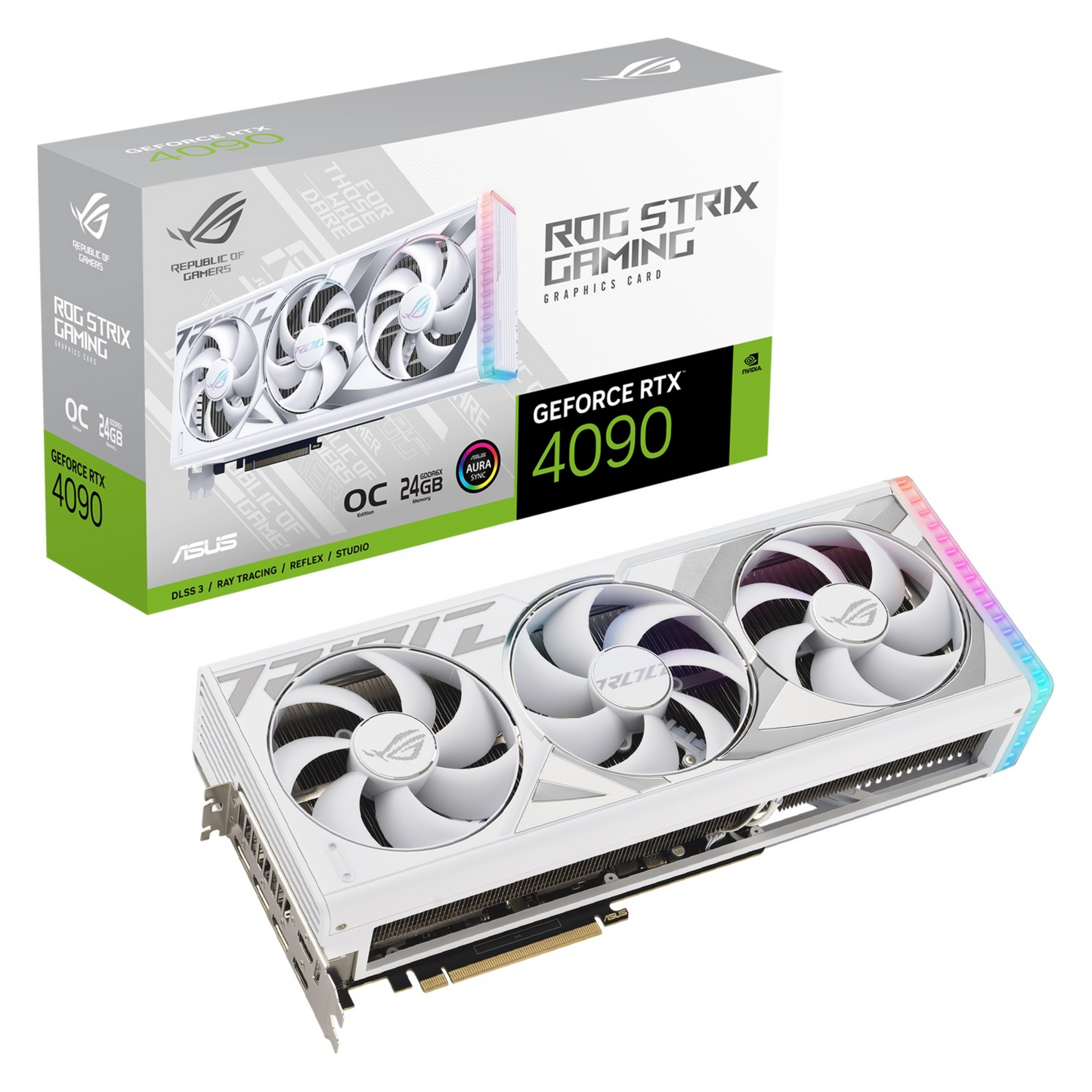 Placa de Video ASUS ROG STRIX RTX 4090 24GB GDDR6X White OC Edition
