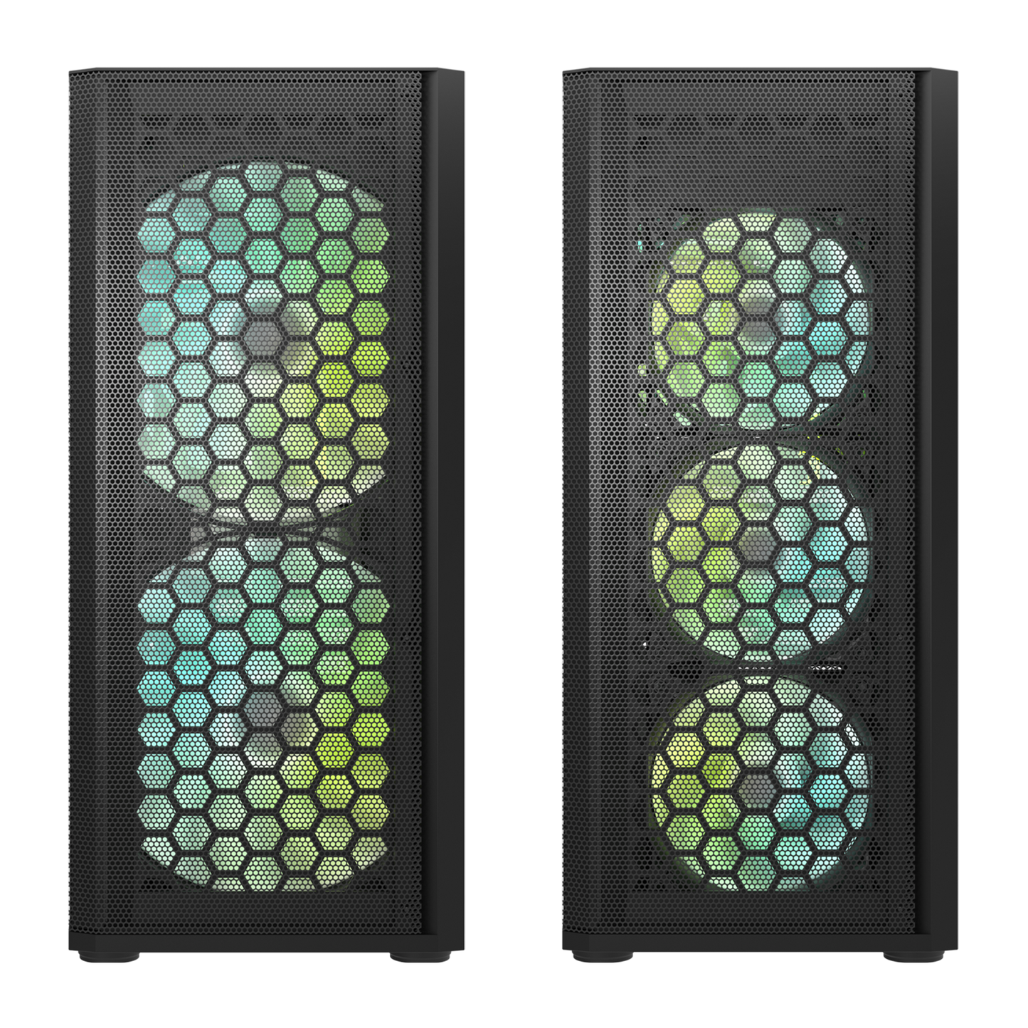 Gabinete DarkFlash DK360 (3 coolers) Negro/Blanco