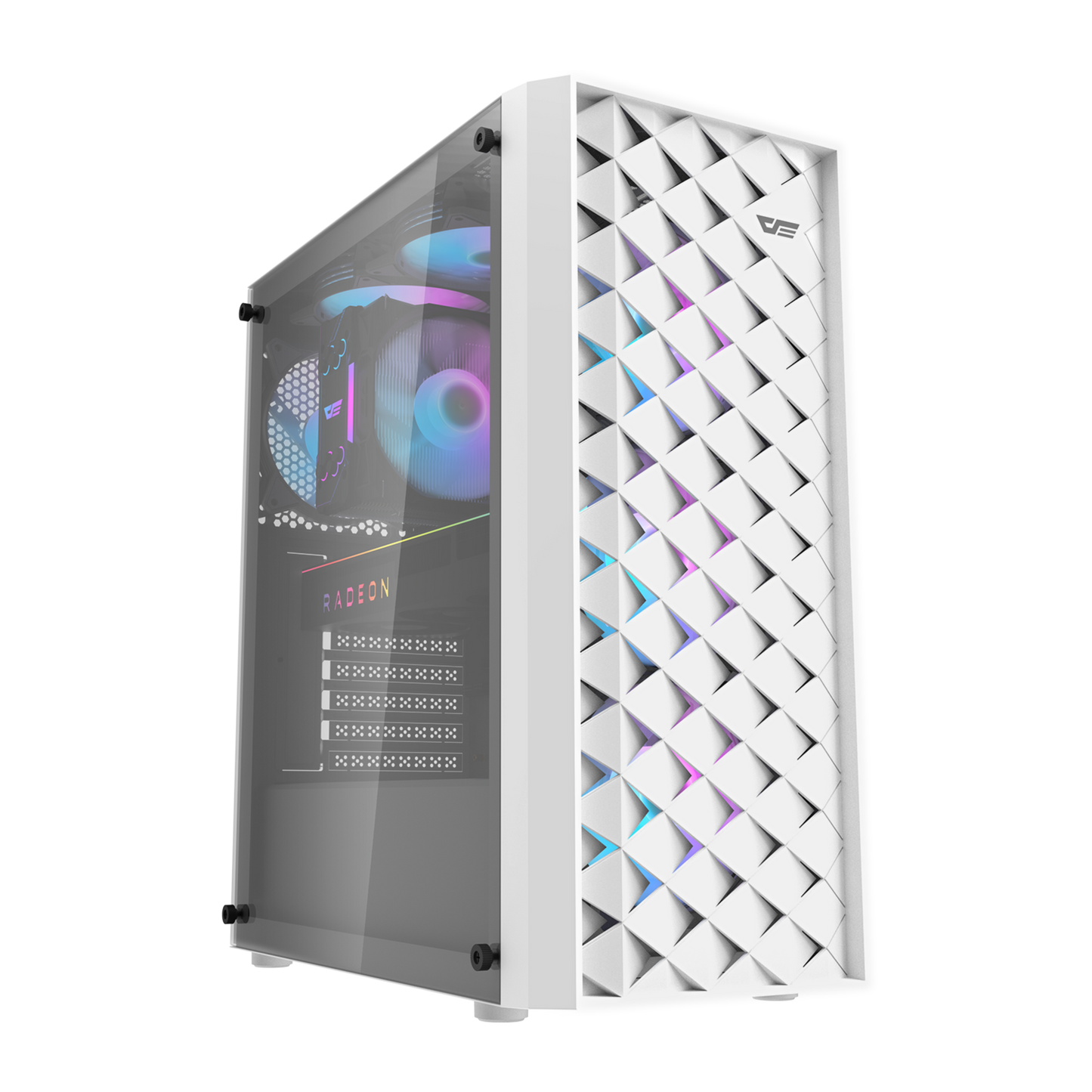 Gabinete DarkFlash DK351 (4 coolers) Negro/Blanco