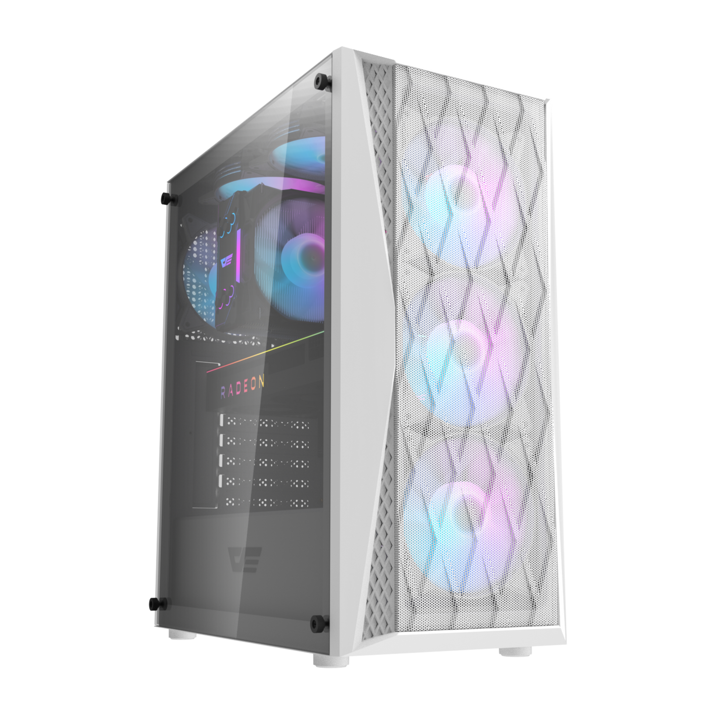 Gabinete DarkFlash DK352 (4 coolers) Negro/Blanco