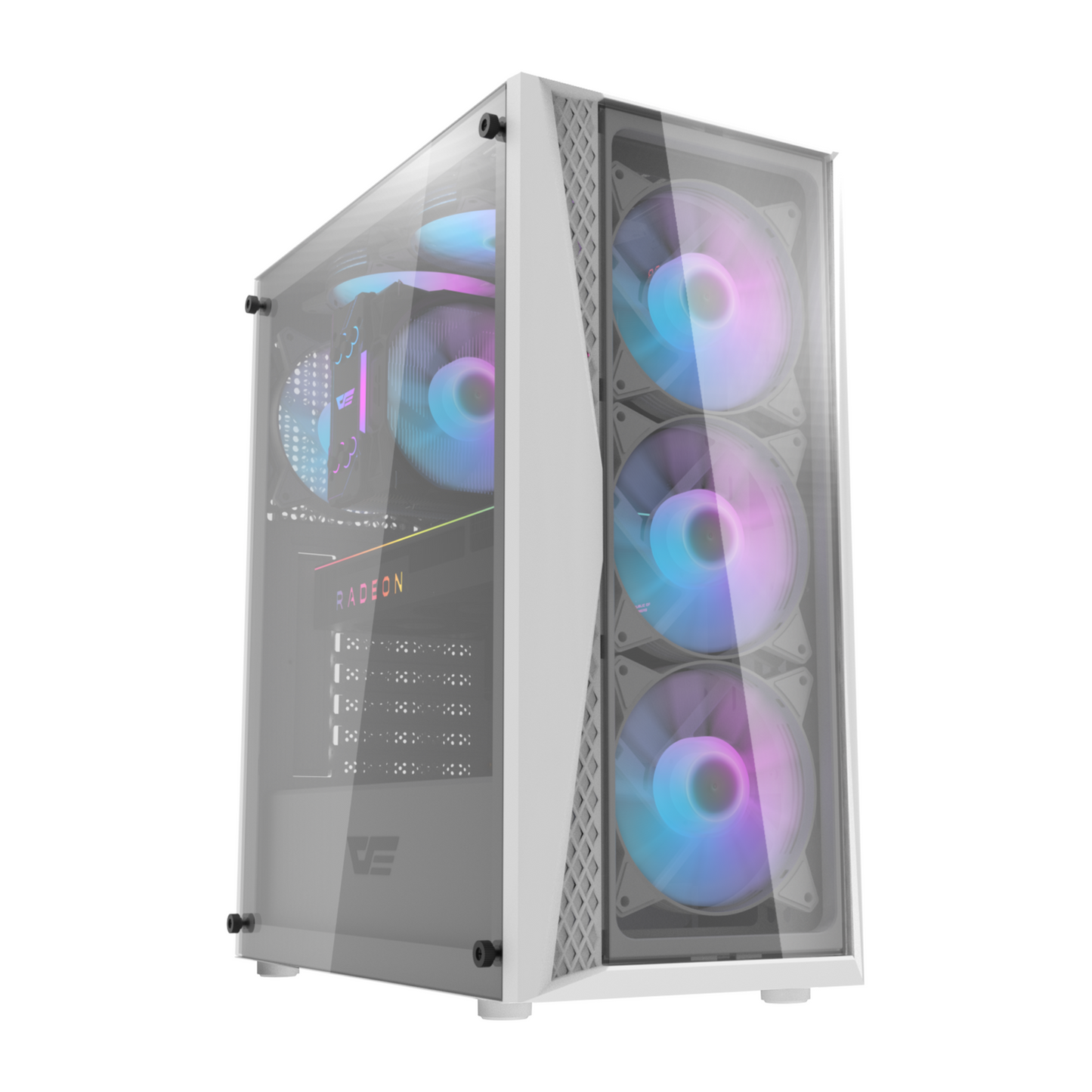 Gabinete DarkFlash DK352 (4 coolers) Negro/Blanco