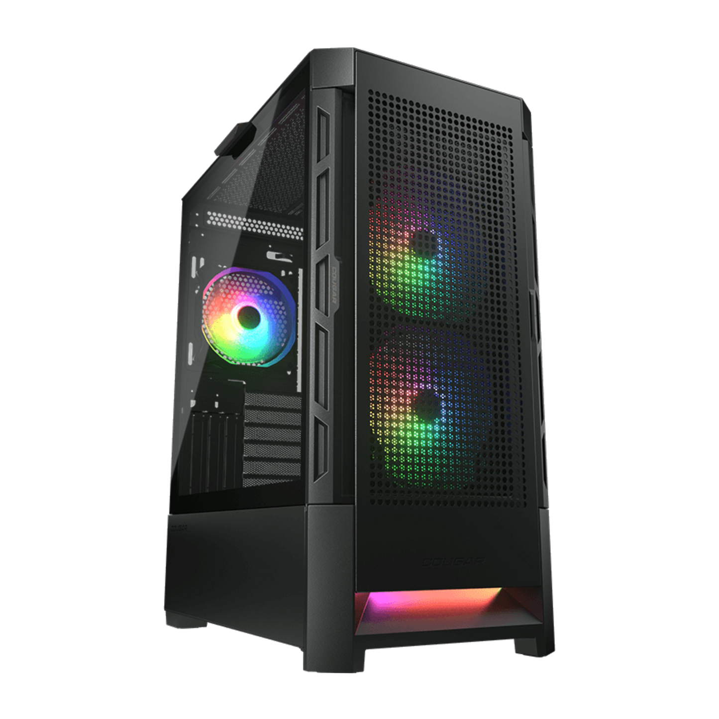 Gabinete Cougar Duoface ARGB (3 coolers) Mesh+Vidrio - Negro/Blanco