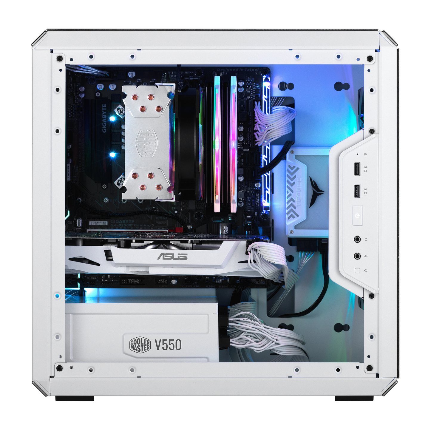 Gabinete Cooler Master MasterBox Q300L (1 cooler) Negro/Blanco