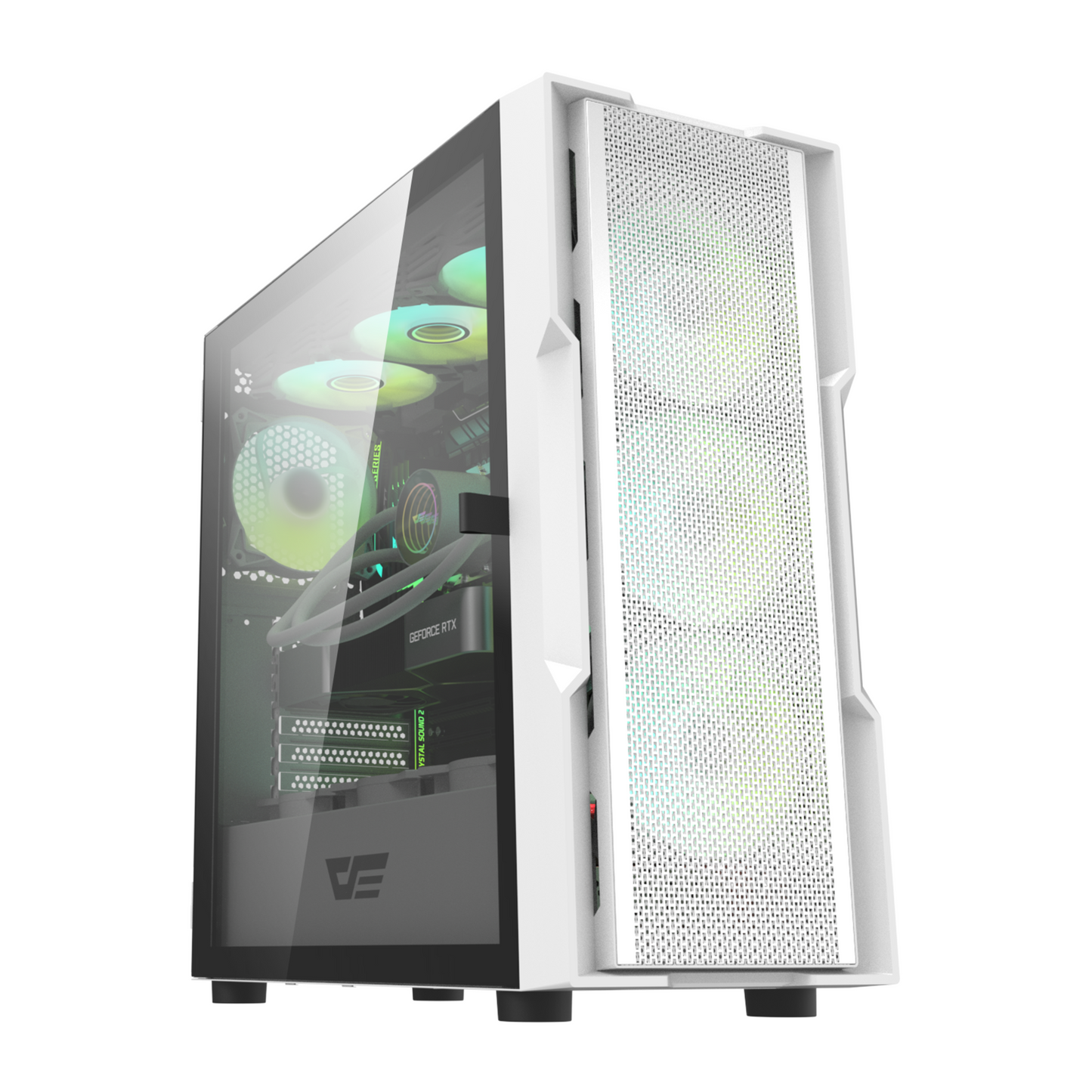 Gabinete DarkFlash DK431 (4 coolers) Negro/Blanco
