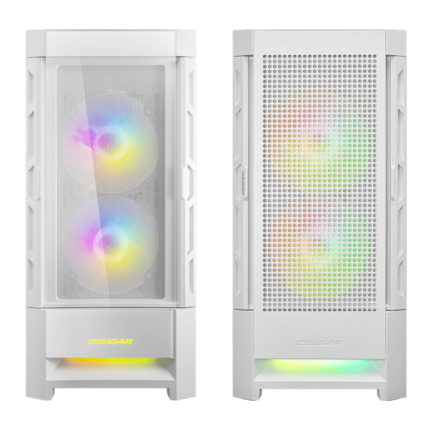 Gabinete Cougar Duoface ARGB (3 coolers) Mesh+Vidrio - Negro/Blanco