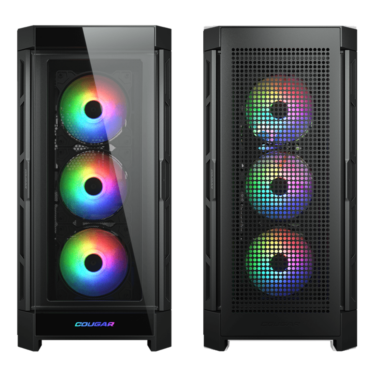 Gabinete Cougar Duoface Pro ARGB Mesh+Vidrio (4 coolers) Negro