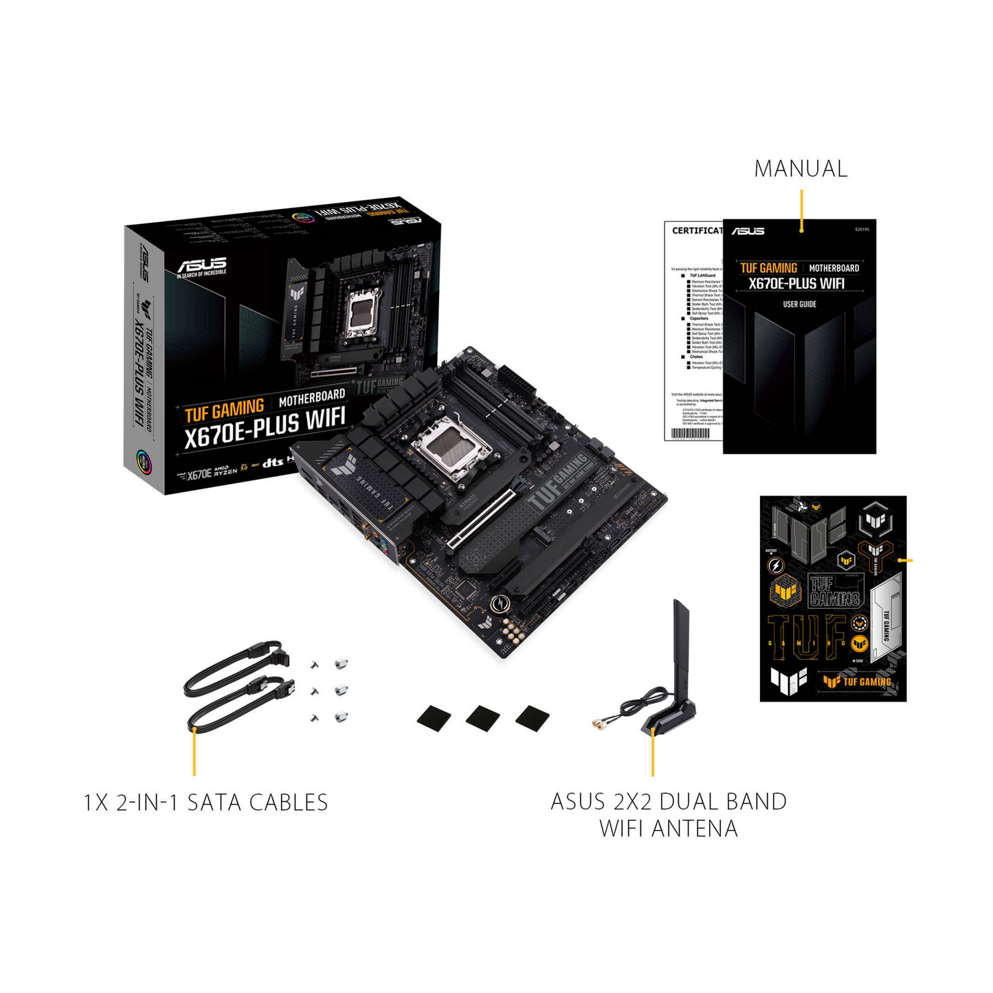 Placa Madre Asus TUF Gaming X670E-Plus Wi-Fi AM5 DDR5