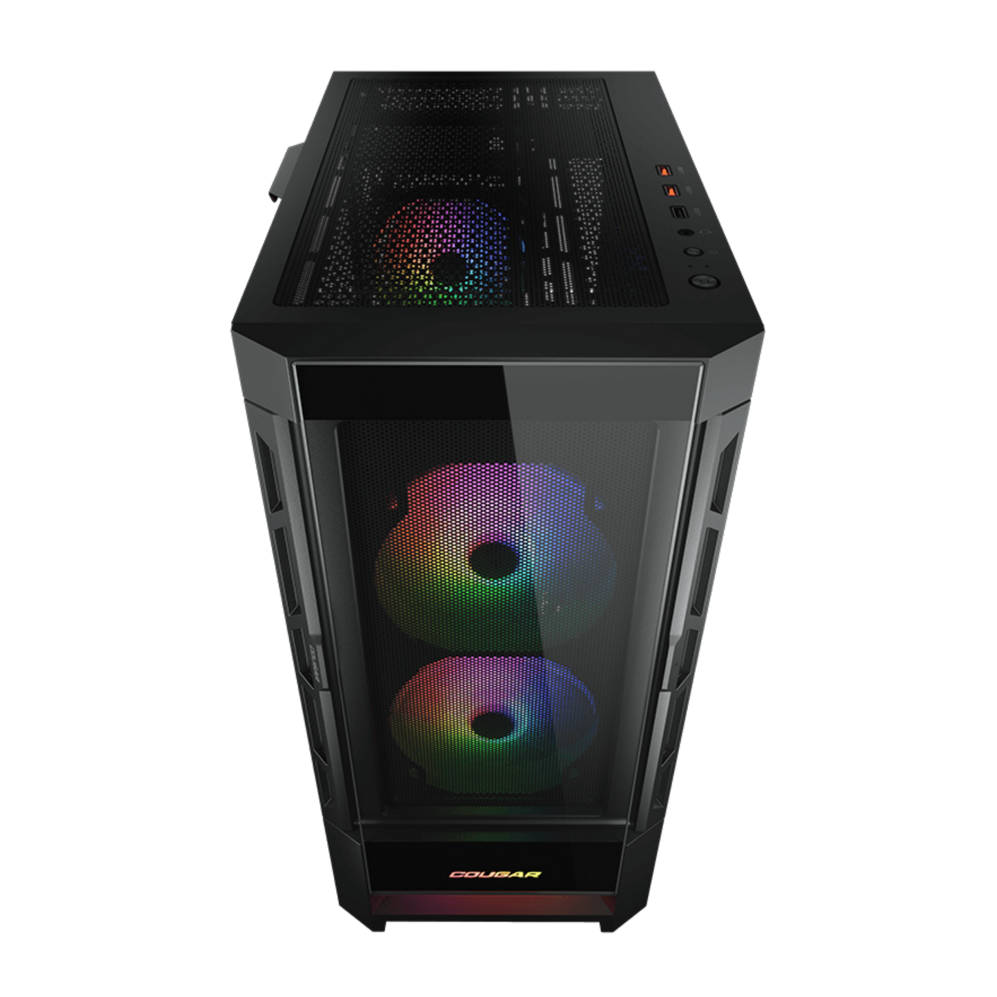 Gabinete Cougar Duoface ARGB (3 coolers) Mesh+Vidrio - Negro/Blanco
