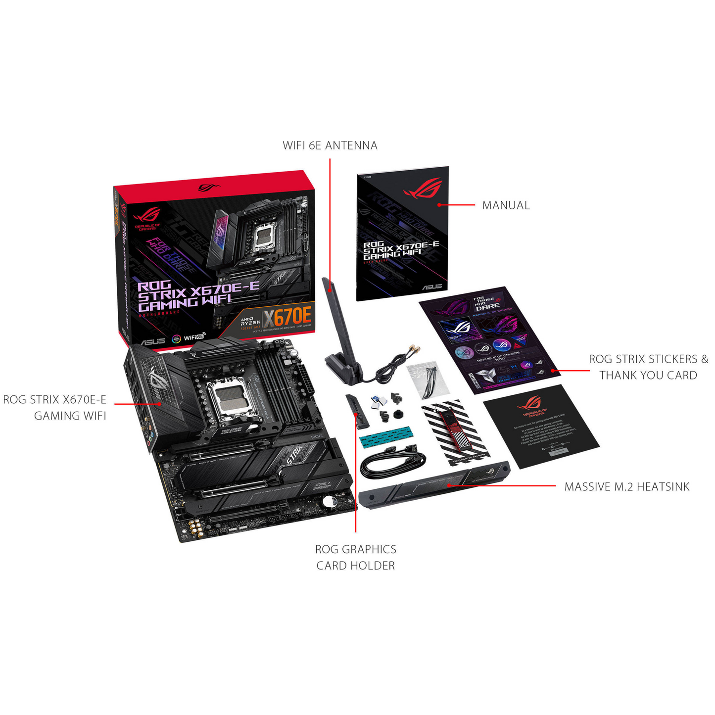 Placa Madre Asus Rog Strix X670E-F Gaming Wi-Fi AM5 DDR5