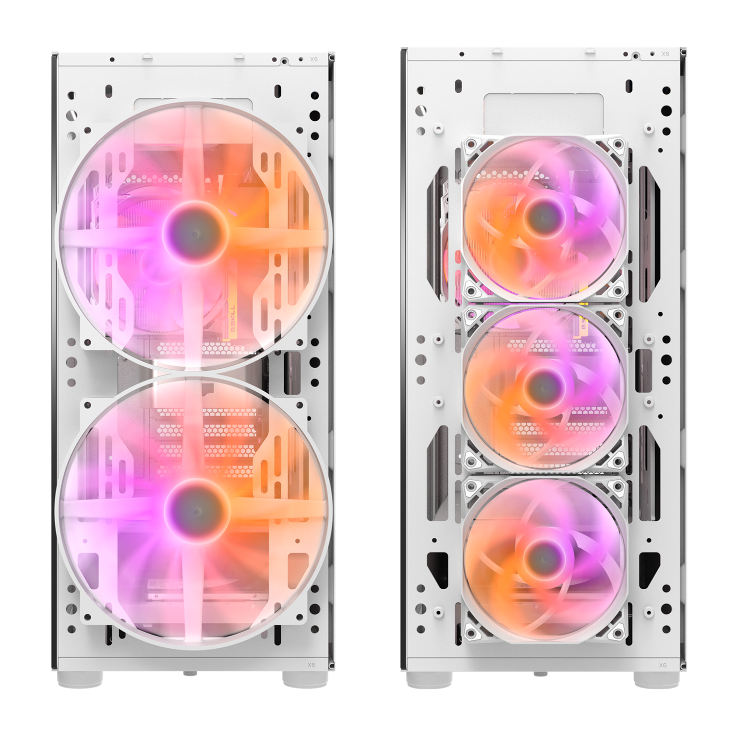 Gabinete DarkFlash DK360 (3 coolers) Negro/Blanco