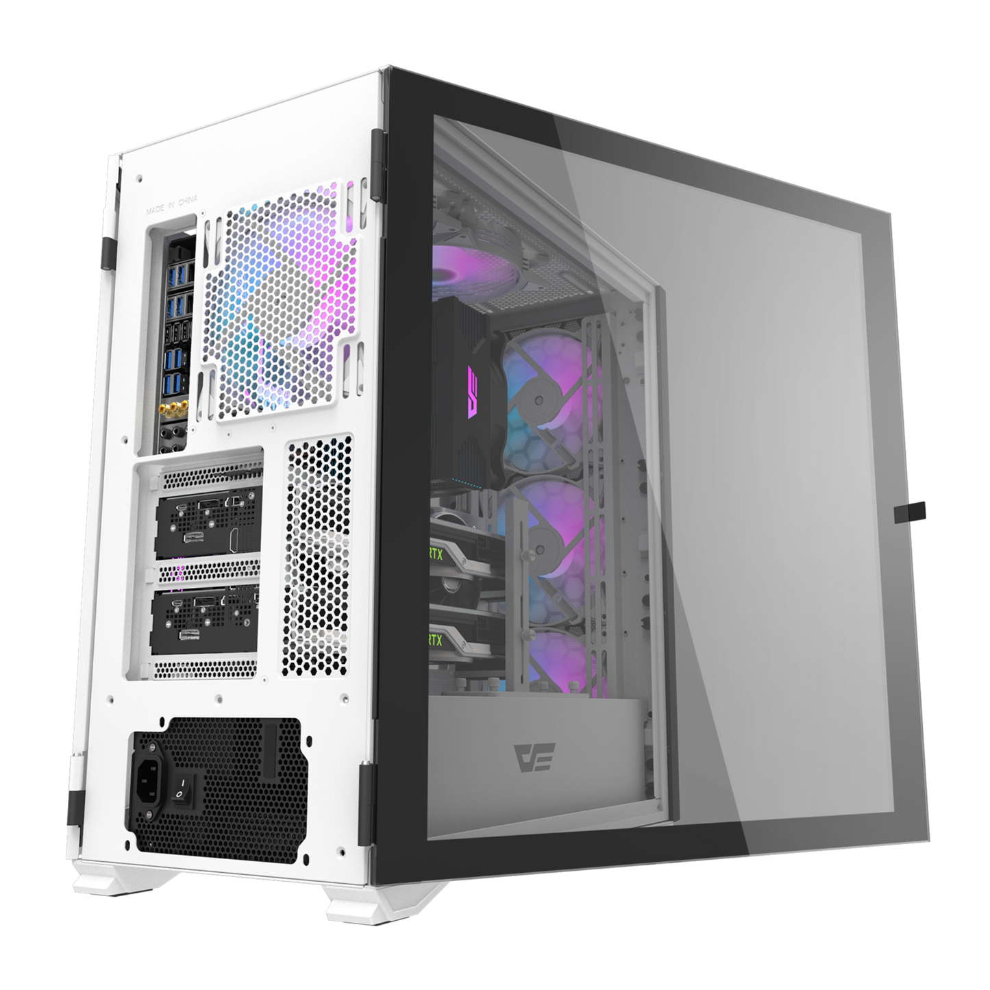 Gabinete DarkFlash DLX21 Negro/Blanco