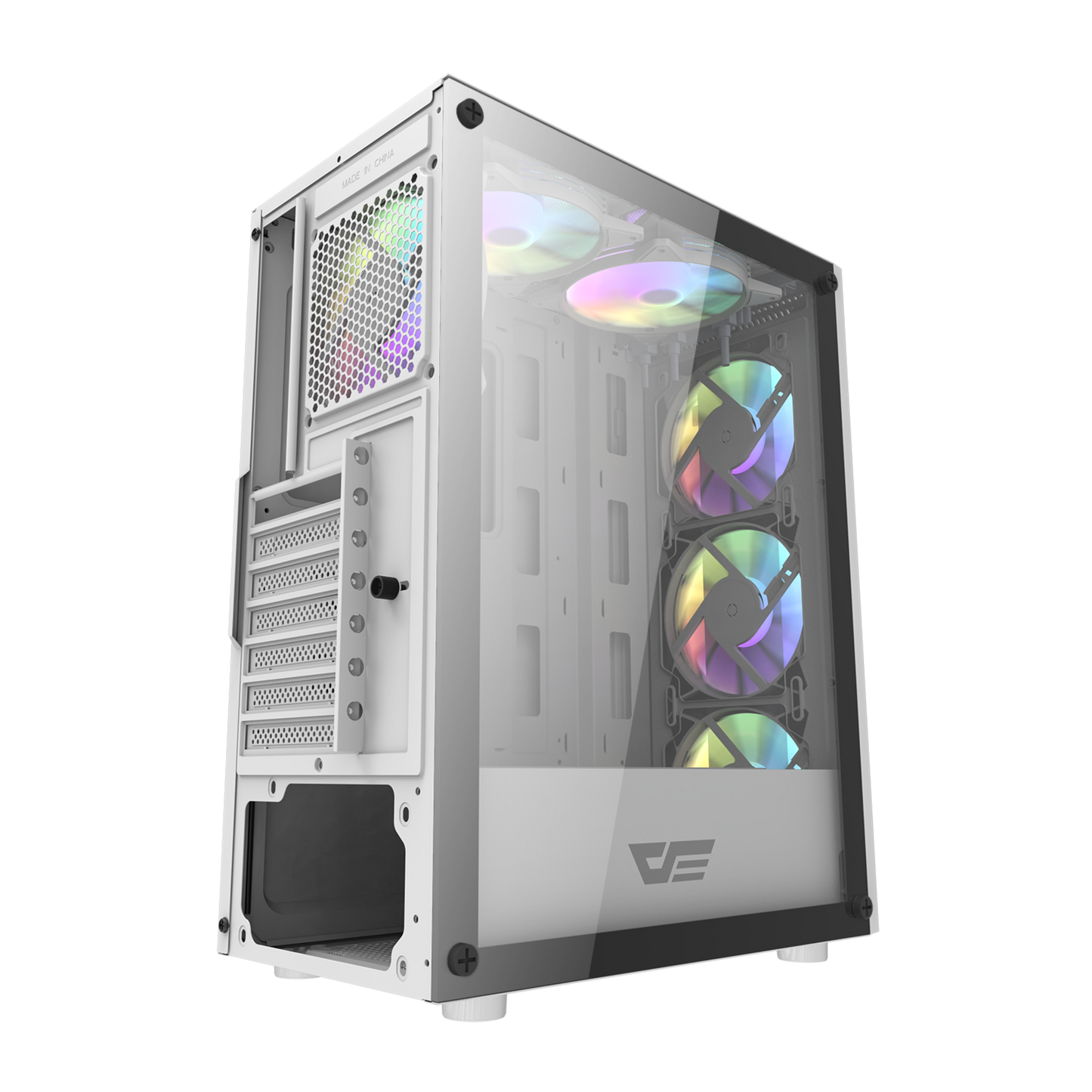 Gabinete DarkFlash DK151 (3 coolers) Negro/Blanco