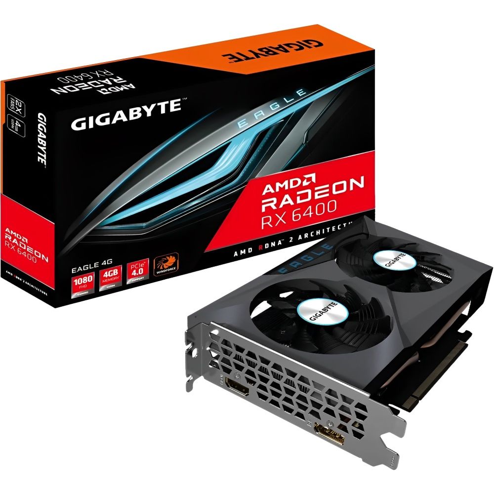 Placa de Video Gigabyte Radeon RX 6400 Eagle 4 GB GDDR6