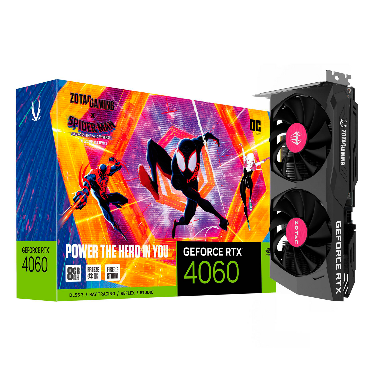 Placa de Video ZOTAC RTX 4060 Ti Gaming Spider-Man: Across The Spider-Verse 16GB GDDR6